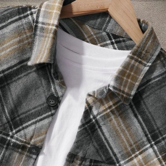 Tan Mens Shoulder Coat - Picture 5 of 6